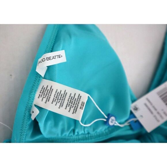 Bleu Rod Beattie Sz 4 Wave Runner Blue Behind the Seams Halter Bikini Top $69 - Picture 4 of 5